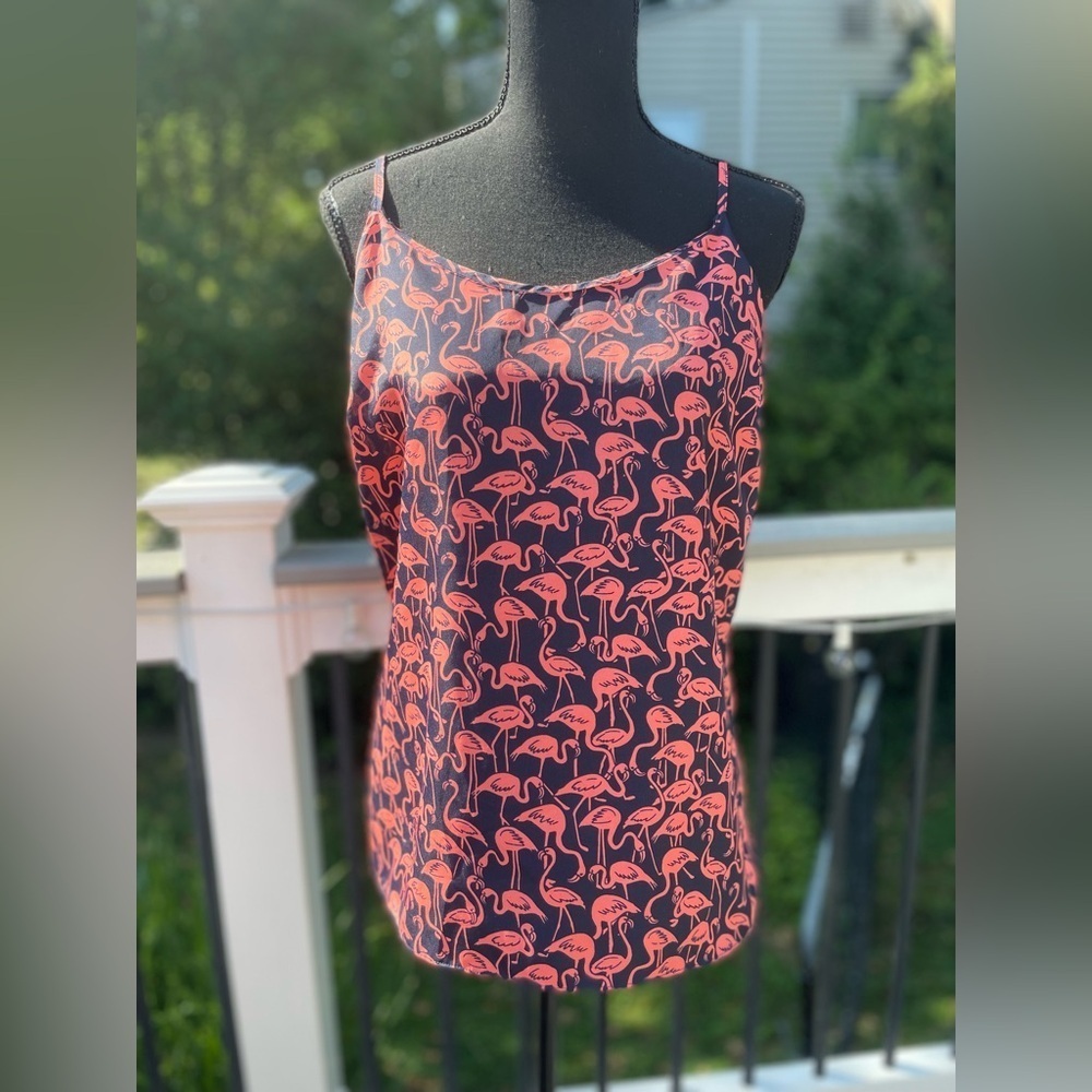J. Crew Factory - tank top flamingo print  - Size 8